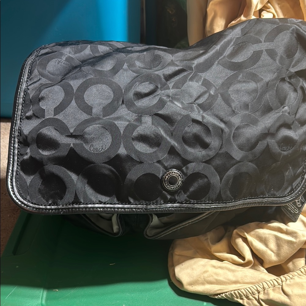 Elegant Black and Gray Diaper Bag